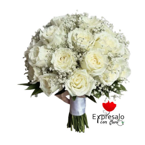 Bouquet de Novia en Rosas Blancas