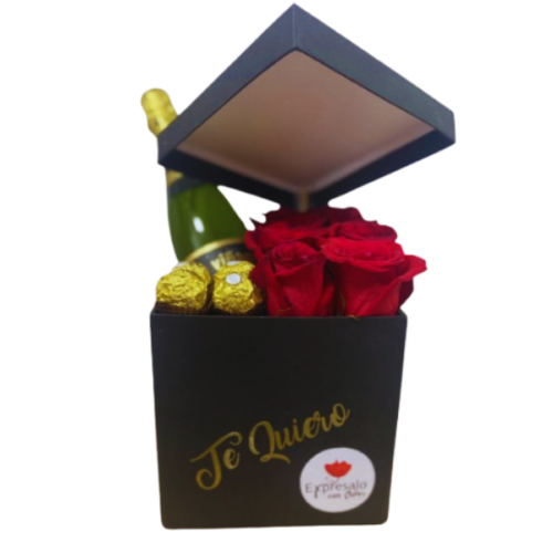 Box Con Rosas y Espumante