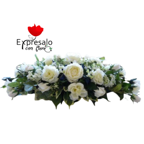 Cubre Urnas en Flores Blancas