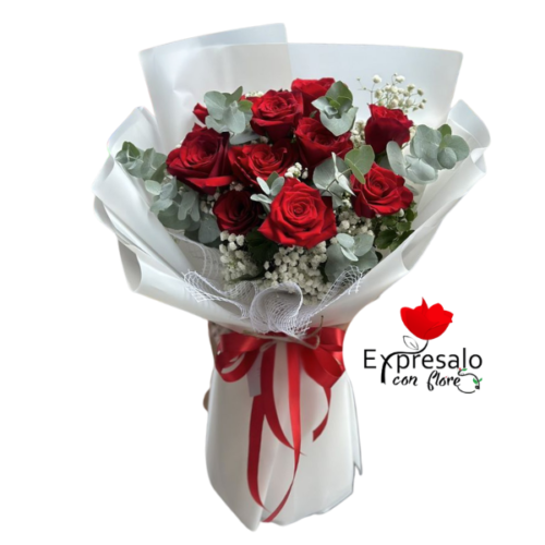Ramo con 12 Rosas Rojas