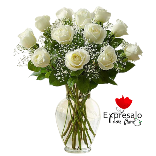 Florero con 20 Rosas