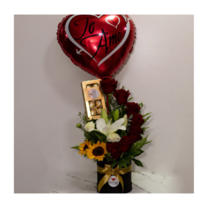 Box con espiral de rosas