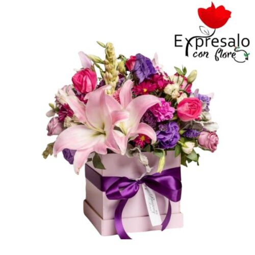 Box mix flores color lavanda