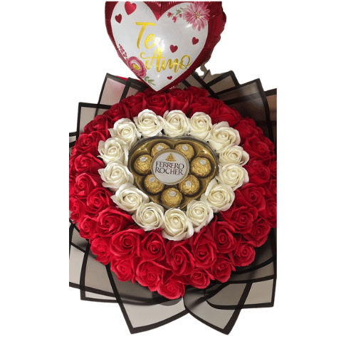 Ramos con rosas de jabón y bombones