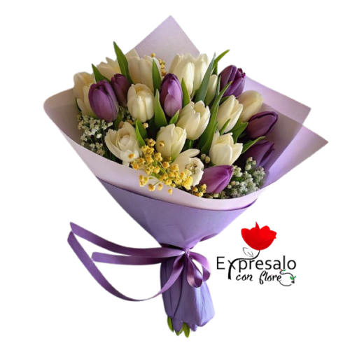 Ramo de Tulipanes Morados