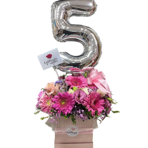 Box Con Globo Metálico