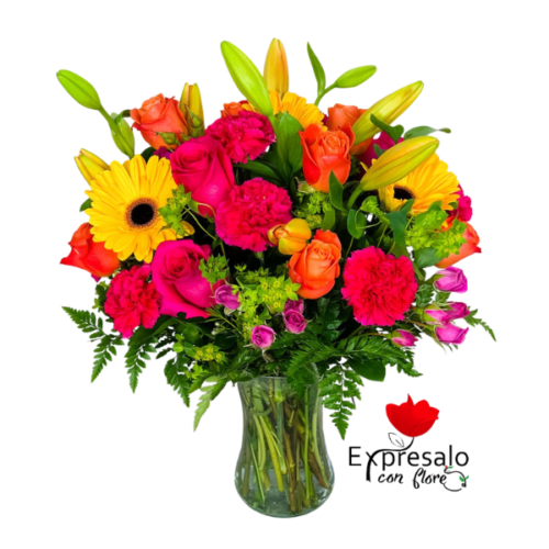 Flores Radiante en Jarron