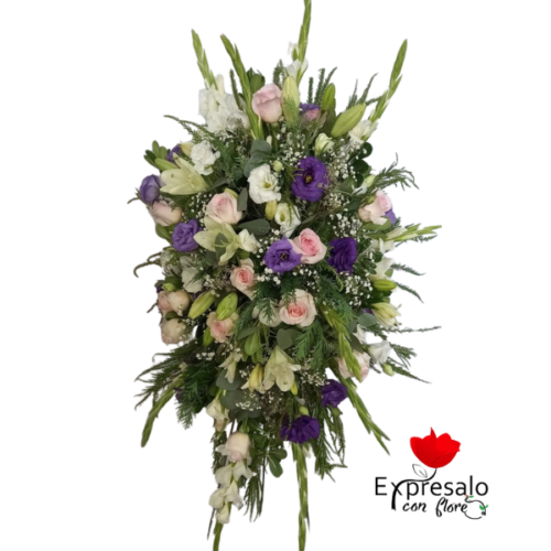 Medallón con Lisianthus