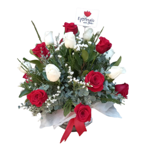 Arreglo Con Rosas Bicolor