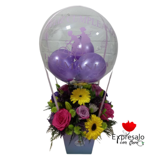 Cartera Primaveral + Globo Personalizado