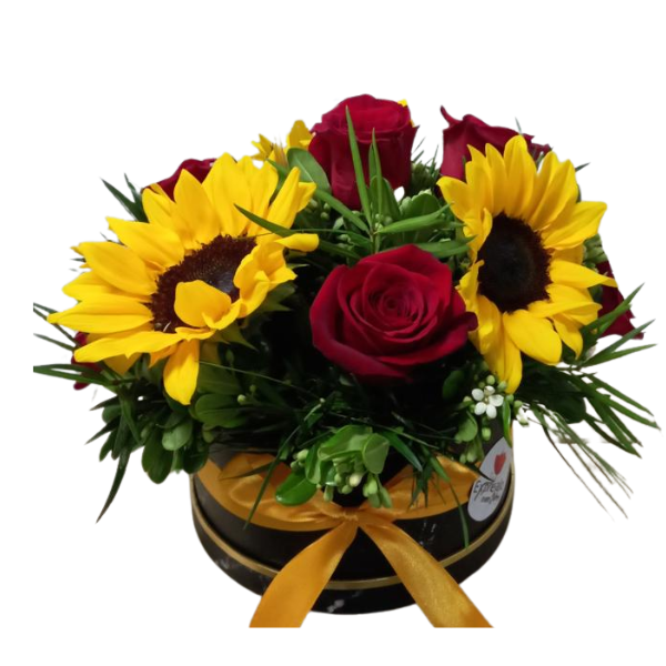 Box de Rosas y Girasoles