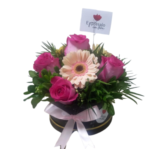 Box con Rosas y Gerbera