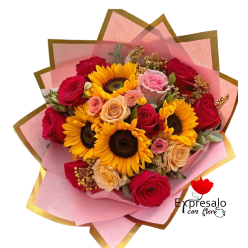 Primavera de Girasoles y Rosas