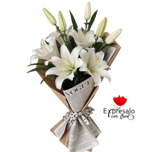 Ramo de Lirios Blancos