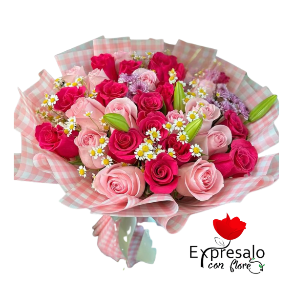 Ramo de 24 Rosas Bicolor