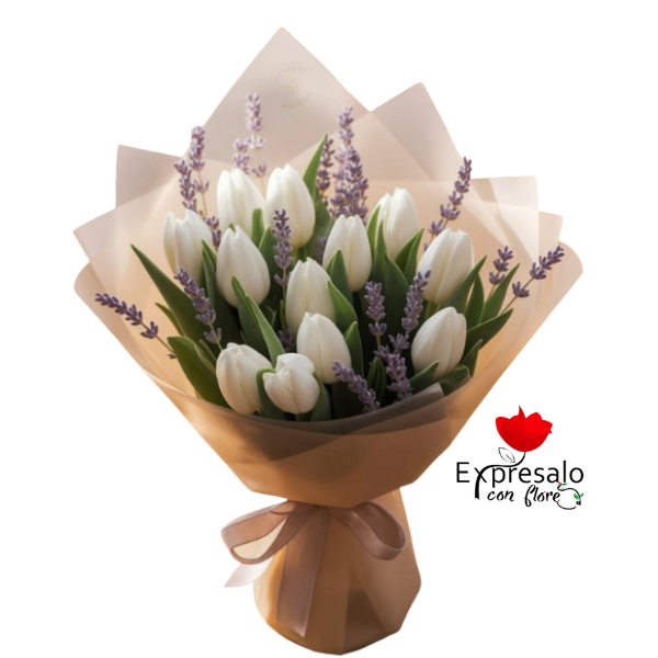 Ramo de Tulipanes Blancos