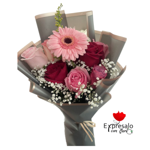 Ramo Primavera de Rosas y Gerberas