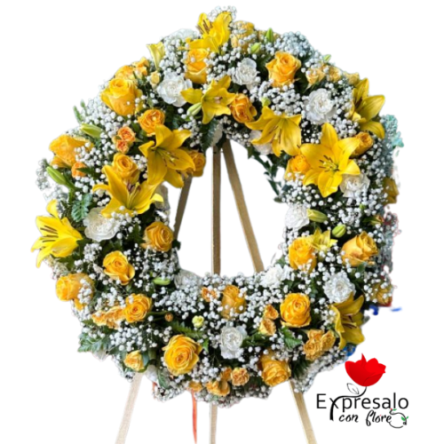 Corona Con Flores Amarillas