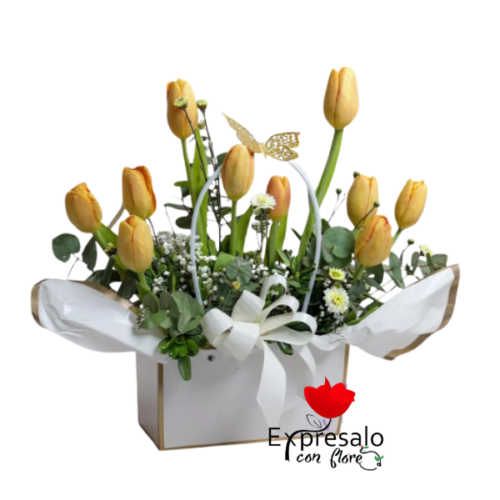 Cartera De Tulipanes Naranjos