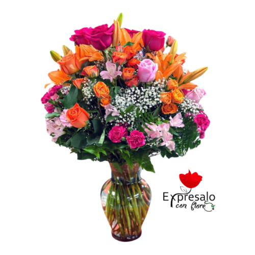 Florero en Tonos Primaverales