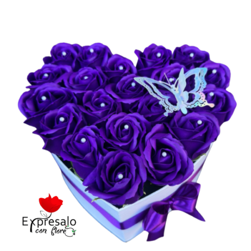 Box Con 20 Rosas Eternas