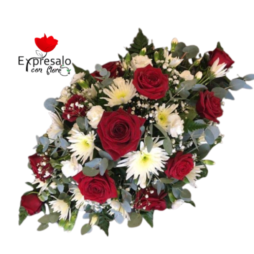 Cojin en Rosas Rojas