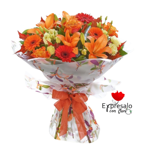 Ramo con Flores Naranjas