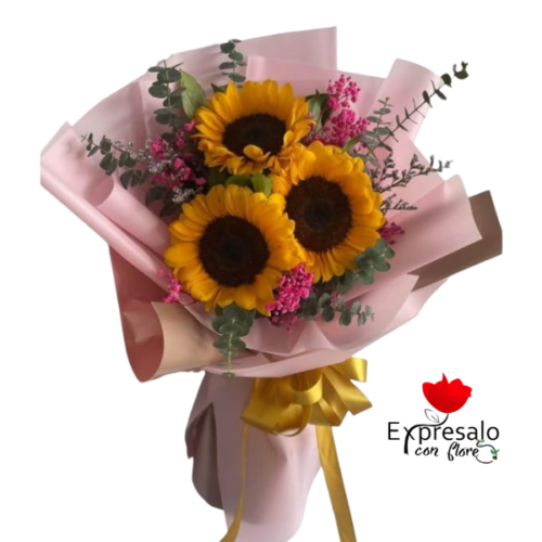 Finos Girasoles en Ramo
