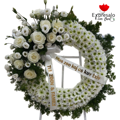 Corona Personalizada con Lisianthus