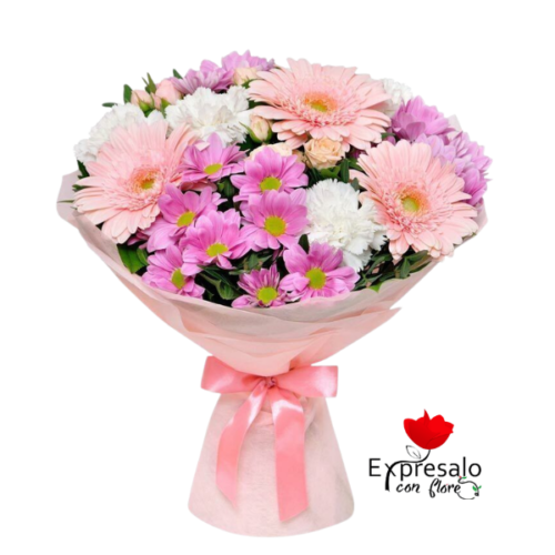 Ramo Con Flores Rosadas