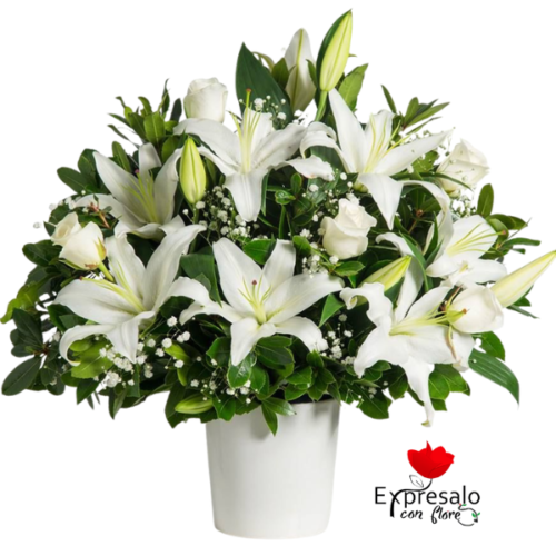 Arreglos con Liliums Blancos